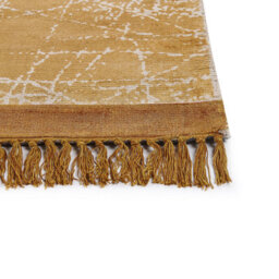 Beliani Rug Hanli Orange 160 X 230 Cm Viscose - thumbnail 4