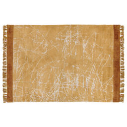 Beliani Rug Hanli Orange 160 X 230 Cm Viscose - thumbnail 1
