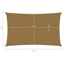 Berkfield Sunshade Sail 160 G/m2 Taupe 2X4.5 M Hdpe - thumbnail 6