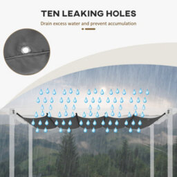 Outsunny Retractable Pergola Cover Replacement Canopy Top Only 84C-372V00Cg - thumbnail 5