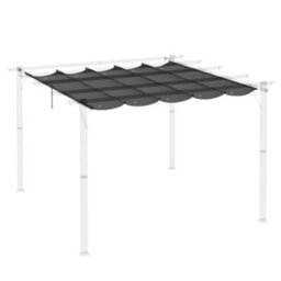 Outsunny Retractable Pergola Cover Replacement Canopy Top Only 84C-372V00Cg - thumbnail 8