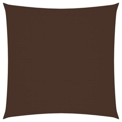Berkfield Sunshade Sail Oxford Fabric Square 4X4 M Brown - image 1