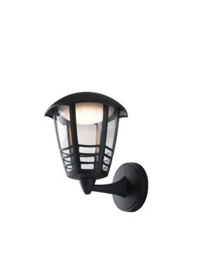 Luminosa Lighting Luminosa Cloe Outdoor Led Wall Lanterns With Sensor Black, Ip44 800Lm 4000K 19.3X29X17Cm