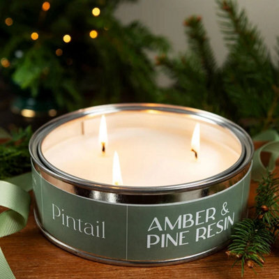 Pintail Candles Grande Triple Wick - Amber & Pine Resin - image 1