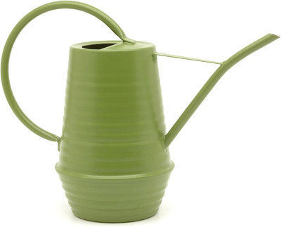 Ckb Ltd Decorative Green Galvanized Ribbed Farmhouse Style Indoor Watering Can With Narrow Spout Small 1.1L (Apple Green) - image 1