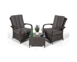 Giardino Arizona 2 Seat Garden Lounge Chair Set - Grey - thumbnail 4