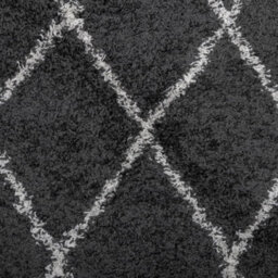 Walplus Shaggy Rug Pamplona High Pile Modern Black And Cream 140X200 Cm - thumbnail 9
