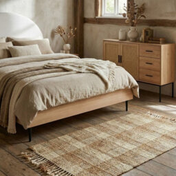 Wyld And Coco Naturaweave Boho Jute Area Rug 80 X 150 Cm Beige With Tassels - Handwoven For Living Room And Bedroom - thumbnail 2