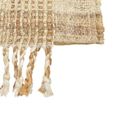 Wyld And Coco Naturaweave Boho Jute Area Rug 80 X 150 Cm Beige With Tassels - Handwoven For Living Room And Bedroom - thumbnail 5