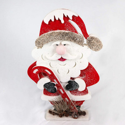 Shatchi Christmas Decoration 72Cm Red Santa Christmas Tabletop Figures Window Holiday Home Xmas Glitter Foam Showpiece Decorations - image 1