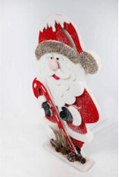 Shatchi Christmas Decoration 72Cm Red Santa Christmas Tabletop Figures Window Holiday Home Xmas Glitter Foam Showpiece Decorations - thumbnail 3