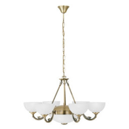 Elegant Bronzed Pendant Ceiling Light With Satin Glass Shade