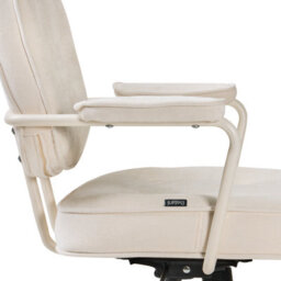 Beliani Desk Chair Paramus Fabric Off-White - thumbnail 6