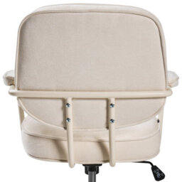 Beliani Desk Chair Paramus Fabric Off-White - thumbnail 7