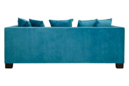 Orsina Functional 3 Seater Cyan Blue Velvet Sofa, Stylish Mid Century Sofa For Bedroom, Comfortable 3 Seater Sofa - thumbnail 4
