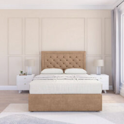 "Sloomy 6Ft Montana Naples Sand Memory Foam Bed Set With 2 Drawers, Mattress & 26"" Headboard - Super King" - thumbnail 2