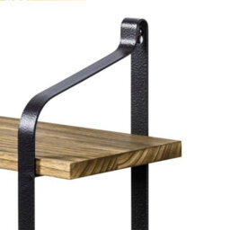 Living And Home 2 Tiers Wooden Floating Wall Shelf Rack Metal Frame Storage Display Shelving  Shelf - thumbnail 7