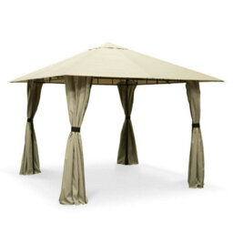Garden Store Direct 3M X 3M Gazebo Marquee Heavy Duty Garden Tent Showerproof Full Side Curtains Ecru - thumbnail 8