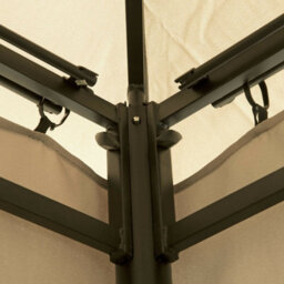 Garden Store Direct 3M X 3M Gazebo Marquee Heavy Duty Garden Tent Showerproof Full Side Curtains Ecru - thumbnail 7