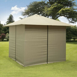 Garden Store Direct 3M X 3M Gazebo Marquee Heavy Duty Garden Tent Showerproof Full Side Curtains Ecru - thumbnail 2