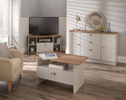 Albert 3 Door Sideboard In Grey Matt & Oak (Ready Assembled) - thumbnail 2