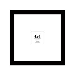 "4X4"" Black Picture Frame - 4X4"" Square Frame With 1X1"" Mount For 4X4""/1X1"" Pictures Art Deco Style Room Decor, 1 Pack" - thumbnail 1