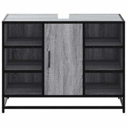 Walplus Bathroom Sink Cabinet Grey Sonoma 80X33X60 Cm Engineered Wood - thumbnail 5