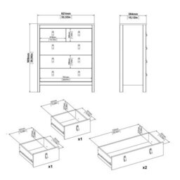 Wyld Haus Gossmere Matt Black 3-Piece Bedroom Set   Bedside Table, Chest Of Drawers & 2-Door Wardrobe - thumbnail 8