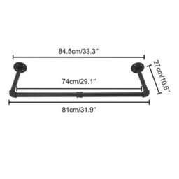 1 X 81Cm Wall Mounted Clothes Rail - thumbnail 2