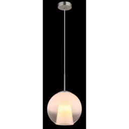 Luminosa Lighting Luminosa Barry 25Cm Dome Pendant Ceiling Light Nickel Matt Ball Opal Glass Shade 1X E27 - thumbnail 4
