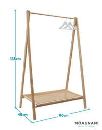 Nöa & Nani Noa & Nani Clothes Rail And Shoe Rack In Natural Rattan Nelly - thumbnail 4