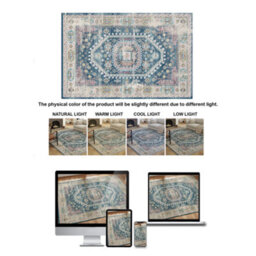 Decoranddecor Rug, Washable Rugs, Kitchen Rugs, Bath Mats, 60X90Cm, Non-Slip, Pet Friendly, Low Pile, Traditional Rug - Soreli - thumbnail 9