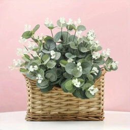 20 Pcs Eucalyptus Leaf Stems Green Artificial Plants For Living Room Wedding Vase Bouquet And Home Decoration - thumbnail 2