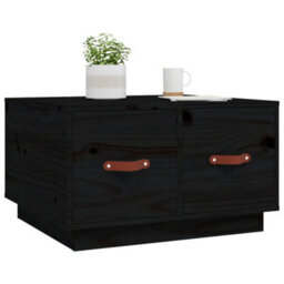 Berkfield Coffee Table Black 60X53X35 Cm Solid Wood Pine - thumbnail 4