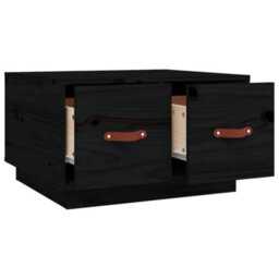 Berkfield Coffee Table Black 60X53X35 Cm Solid Wood Pine - thumbnail 7
