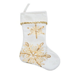 Living And Home 3 Pack Snowflake Embroidered Christmas Stockings Hanging Fireplace Xmas Home Decorations - thumbnail 6