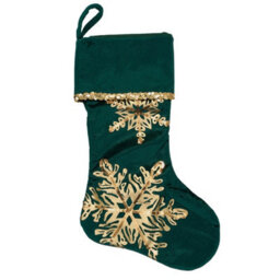 Living And Home 3 Pack Snowflake Embroidered Christmas Stockings Hanging Fireplace Xmas Home Decorations - thumbnail 8