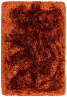 Handmade Rug, Luxurious Bedroom Rug, Easy To Clean Plain Dining Room Rug, Sparkle Rug, Rust Shaggy Rug-200Cm X 300Cm - image 1