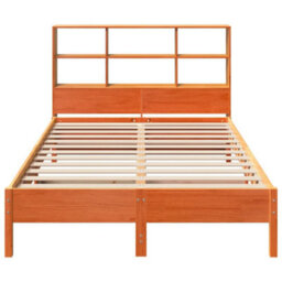 Berkfield Bookcase Bed Without Mattress Wax Brown 120X190 Cm Small Double Solid Wood Pine - thumbnail 4