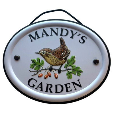 Mulberry Studios Decorative Bird Garden Sign - Mandy's Garden