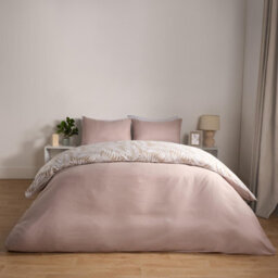 OHS Tropical Leaf Duvet Cover Reversible Bedding Set, Natural - King - thumbnail 3