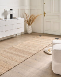 Beliani Rug Amravati Black/ Beige 80 X 300 Cm Jute - thumbnail 2