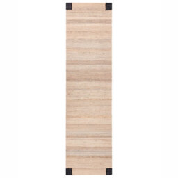 Beliani Rug Amravati Black/ Beige 80 X 300 Cm Jute - thumbnail 3