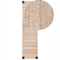 Beliani Rug Amravati Black/ Beige 80 X 300 Cm Jute - thumbnail 1