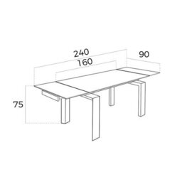 Angel Cerda Modern Rectangular Extending Dining Table With Tempered Glass And Walnut Legs - thumbnail 7