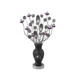 Luminosa Lighting Luminosa (Dh) Nevada Table Lamp 4 Light G4 Black/purple/crystal, Not Led/cfl Compatible