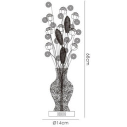 Luminosa Lighting Luminosa (Dh) Nevada Table Lamp 4 Light G4 Black/purple/crystal, Not Led/cfl Compatible - thumbnail 4