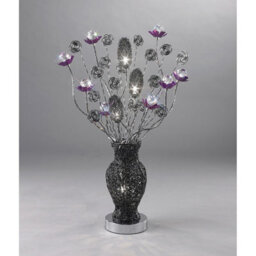 Luminosa Lighting Luminosa (Dh) Nevada Table Lamp 4 Light G4 Black/purple/crystal, Not Led/cfl Compatible - thumbnail 2