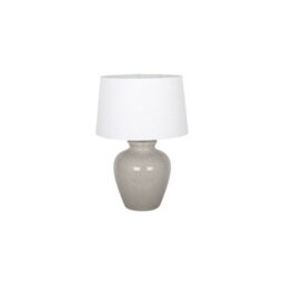 Pagazzi Lighting Pagazzi Bethany Dove Grey Crackle Ceramic Table Lamp With Cream Shade