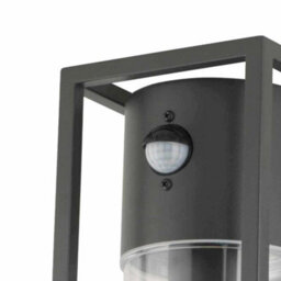 First Choice Lighting Set Of 2 Hale - Black Outdoor Motion Sensor Ip44 Security Wall Light - thumbnail 4